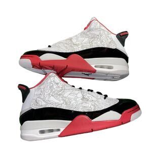 Nike Air Jordan Dub Zero Varsity Red White Men Casual Shoes 311046-160 Size 10